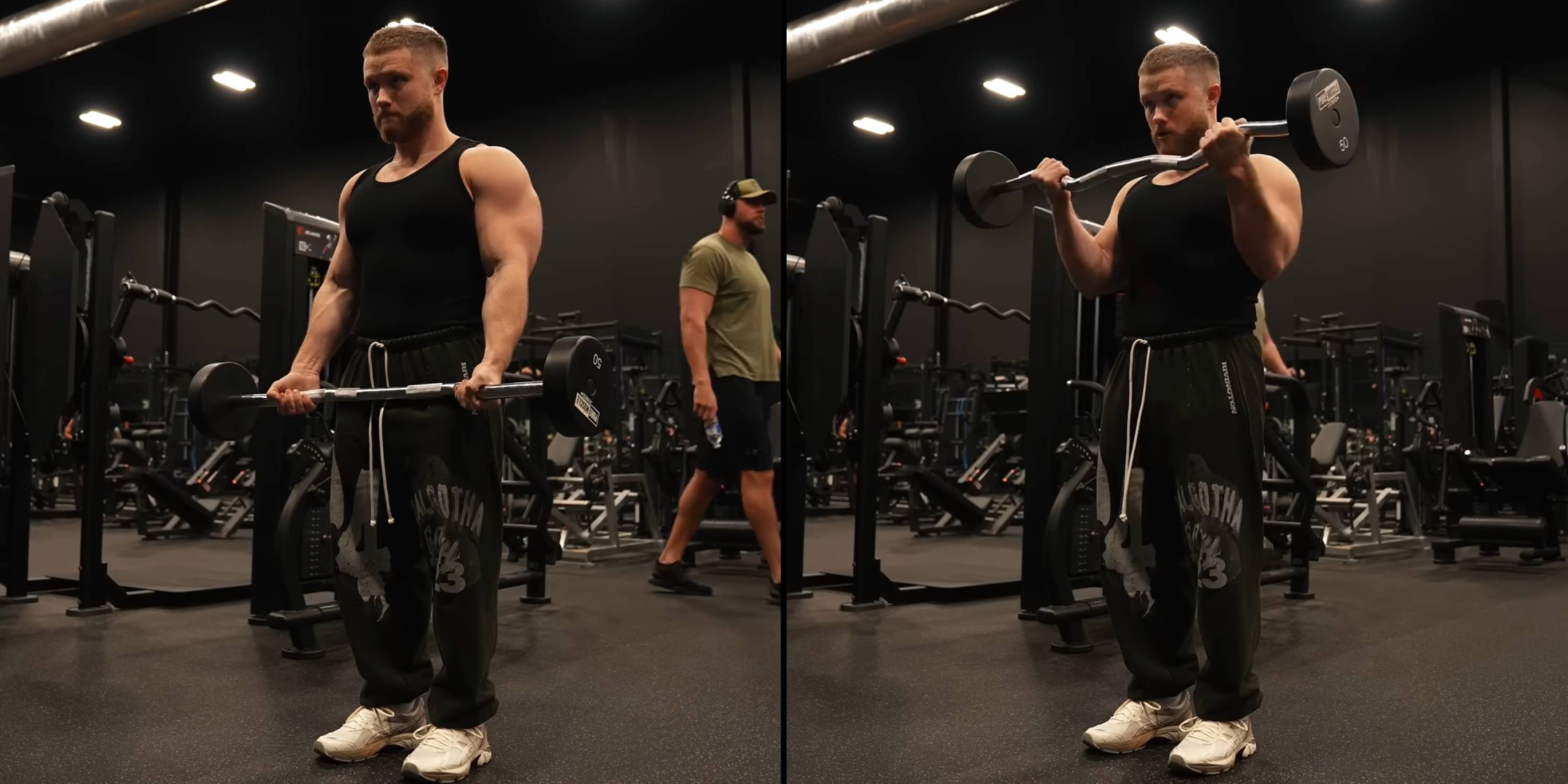 Сгибания рук с изогнутым грифом