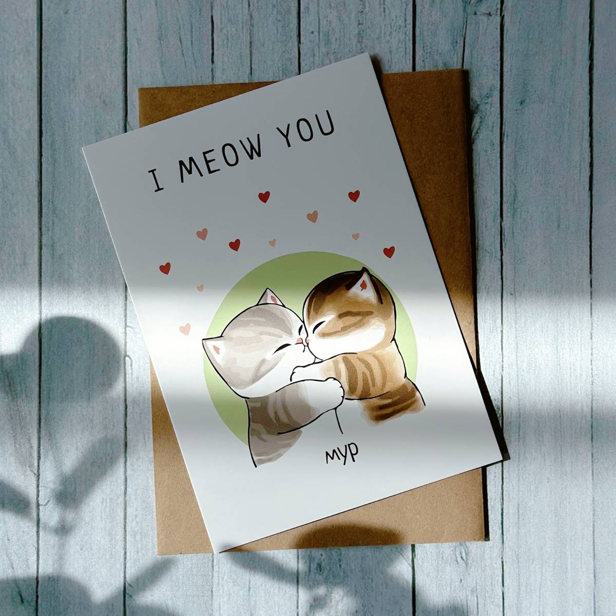 4. Валентинка с котиками