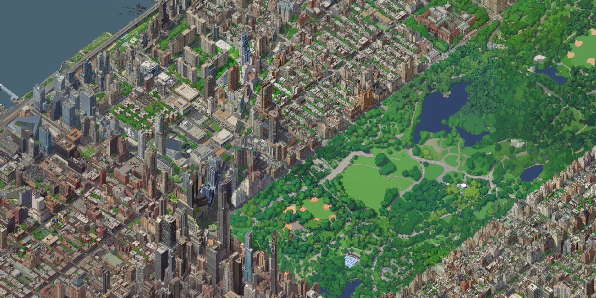 пиксельная карта нью-йорка