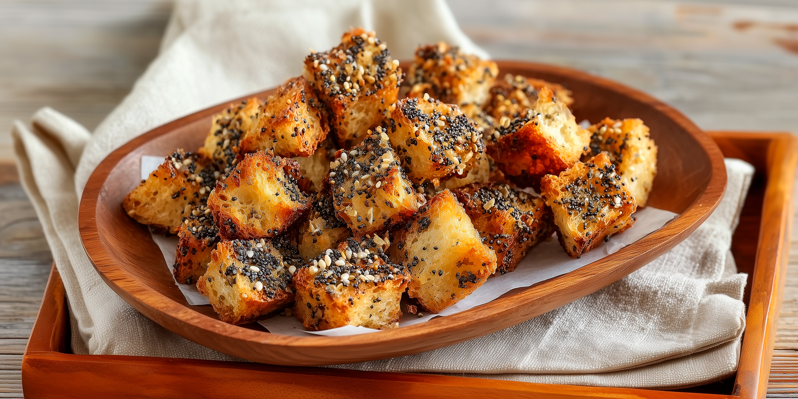 Сухарики с маком и кунжутом