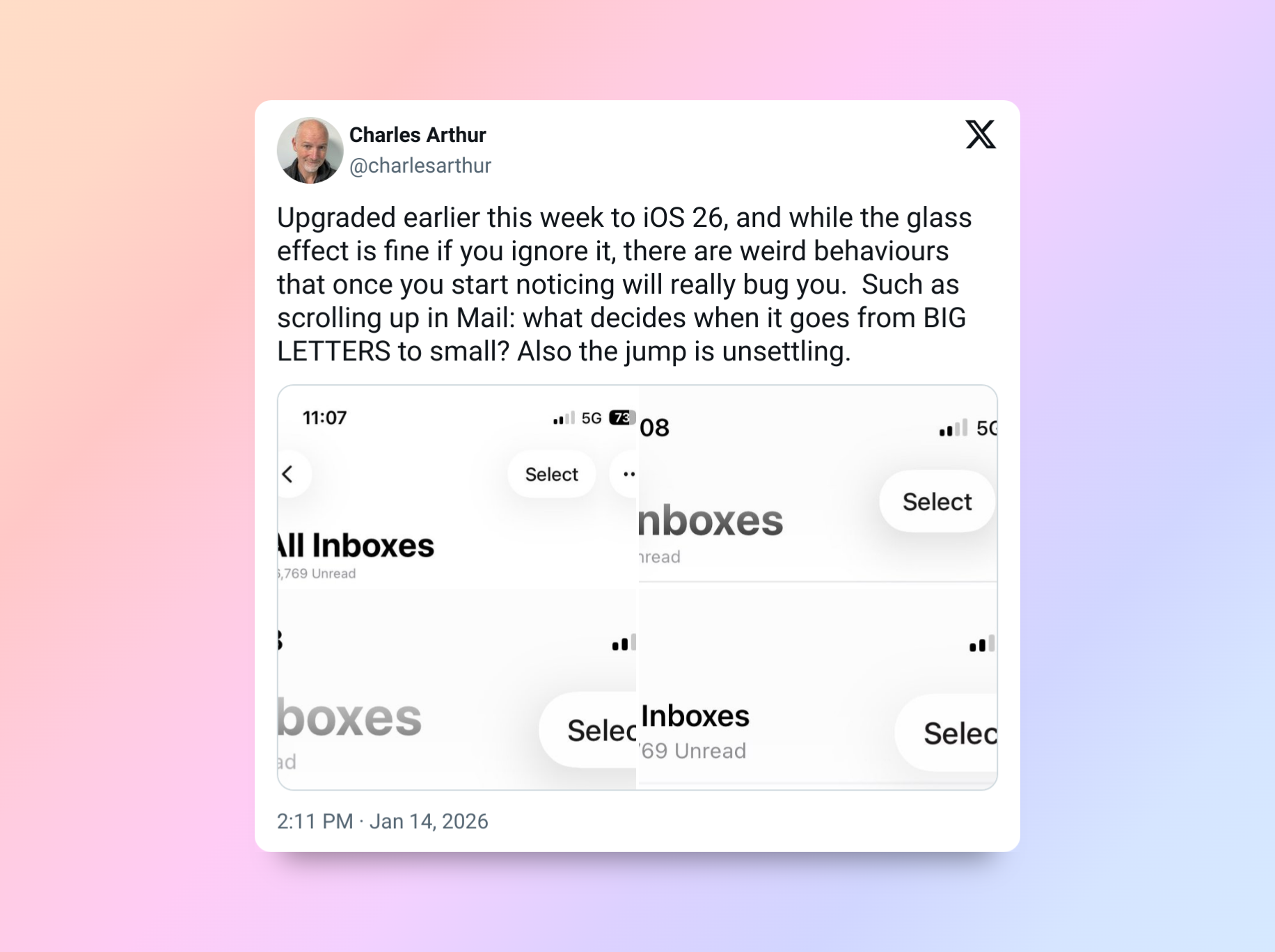 &laquo;Жидкое стекло&raquo; не зашло: пользователи iPhone игнорируют iOS 26 и остаются на iOS&nbsp;18