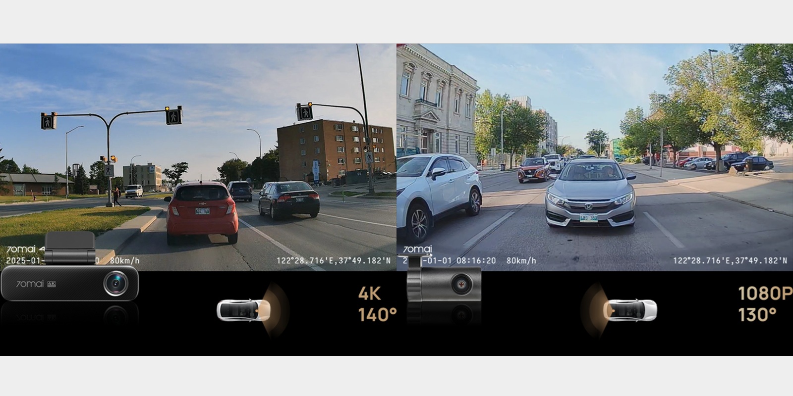 Видеорегистратор  70mai Dash Cam 4K M800 