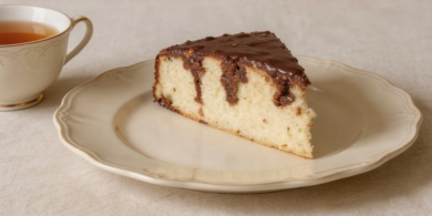 Дырявый пирог с шоколадной пропиткой