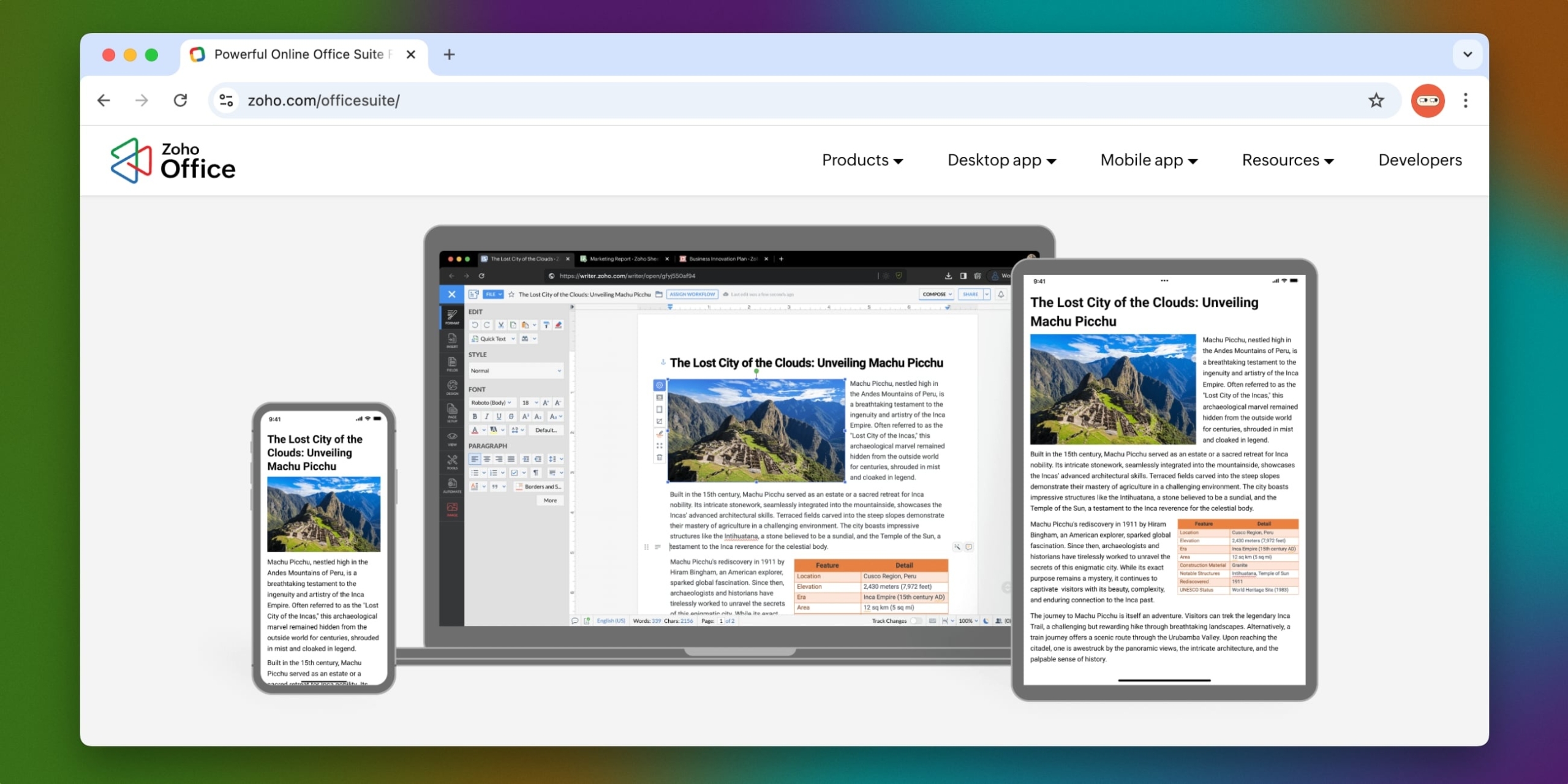 Аналоги «Google Документов» и «Таблиц»: Zoho Office Suite