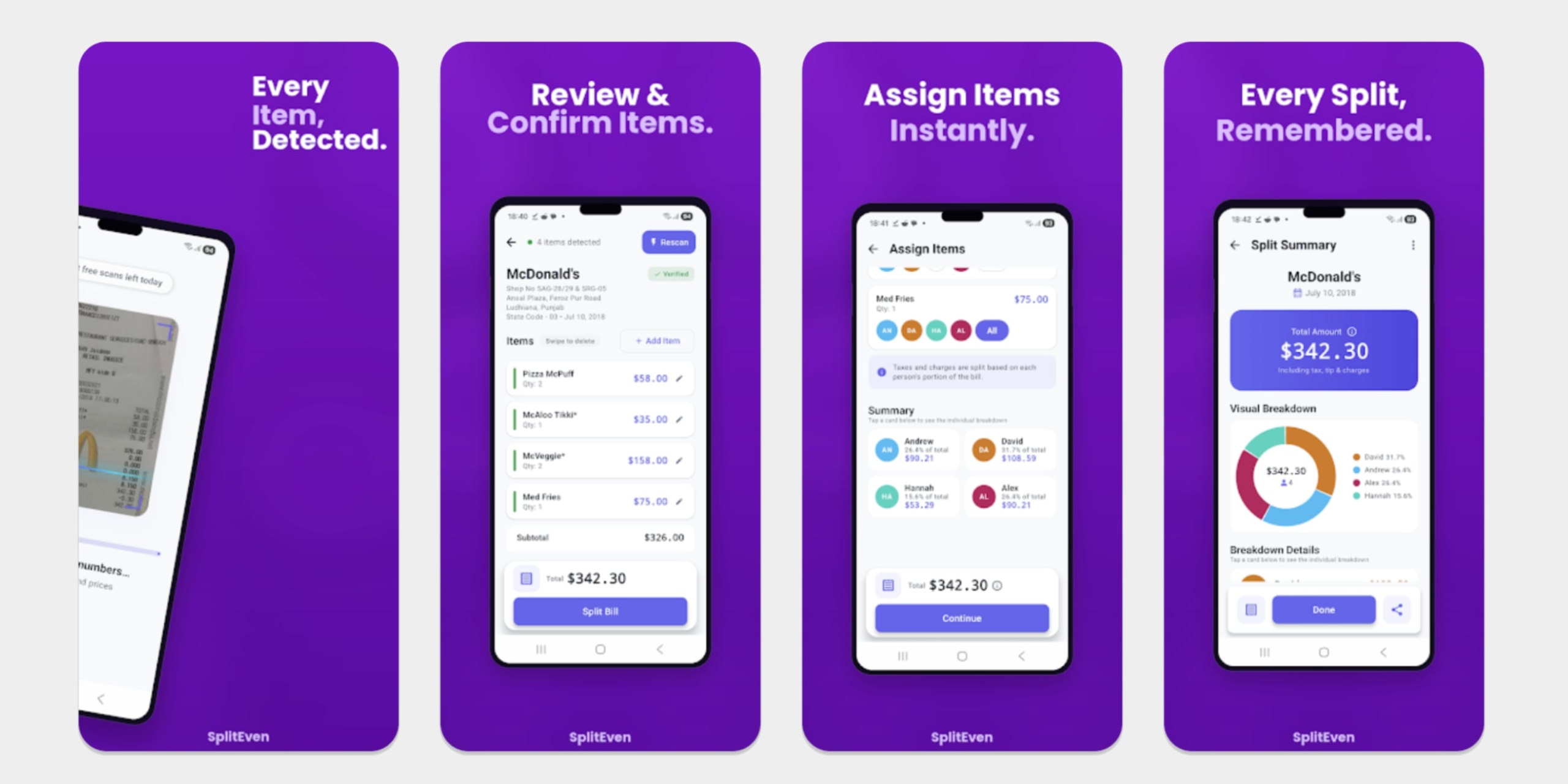 Приложение SplitEven для Android