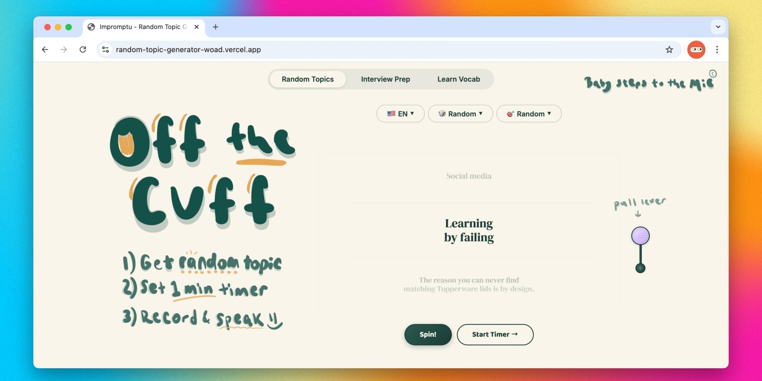 Random Topic Generator