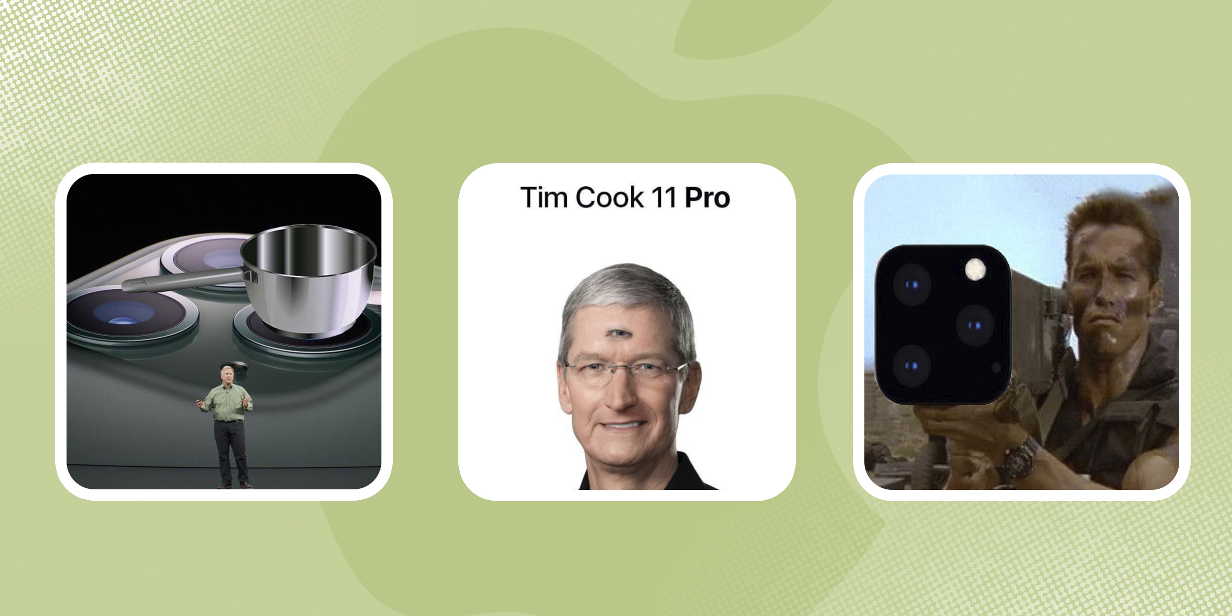 2019 год: iPhone 11 Pro с «конфорками» История Apple в мемах: iPhone 11 Pro с «конфорками»