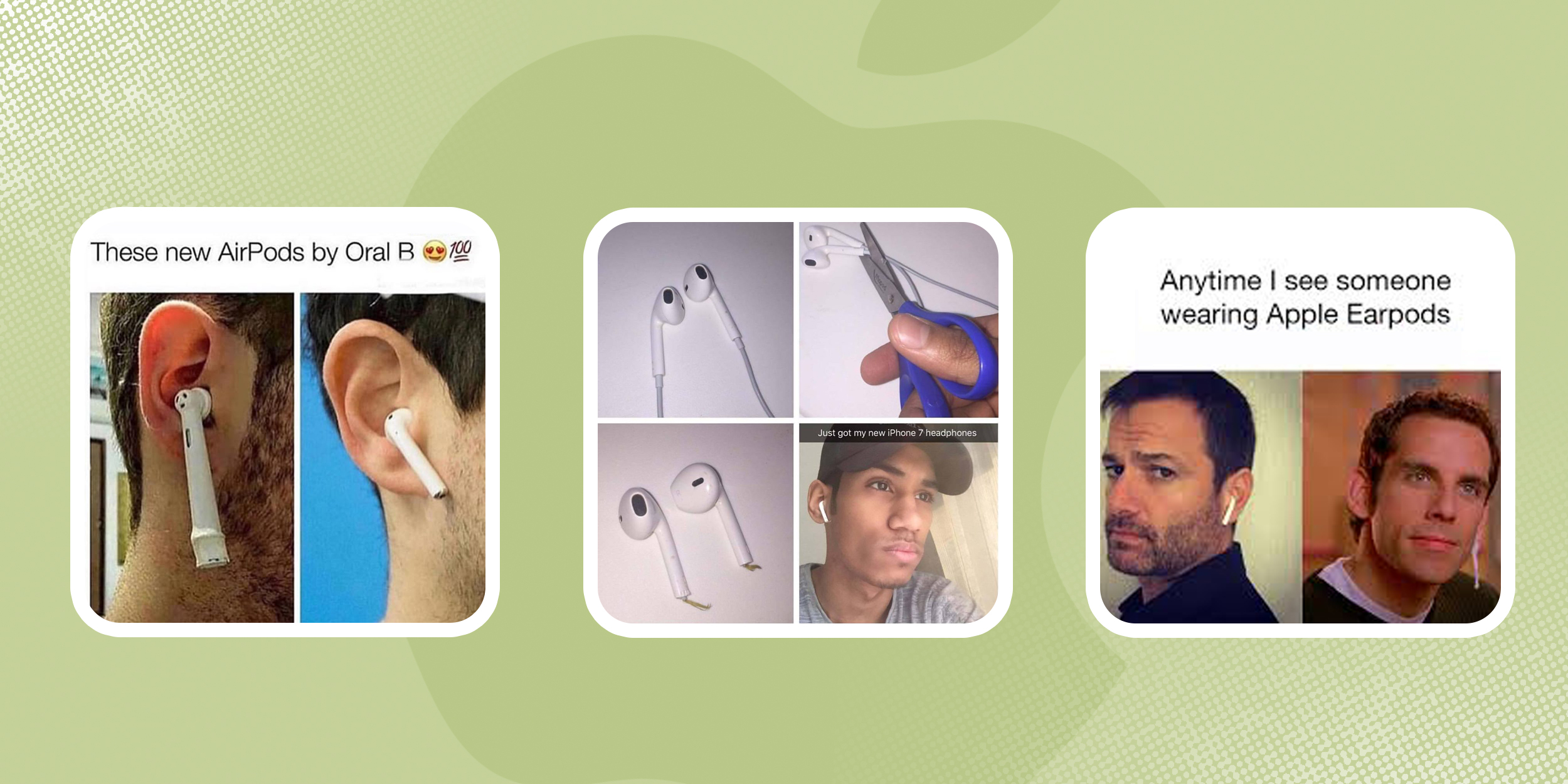 2016 год: AirPods-«обрубки» Мемы про первые в истории AirPods