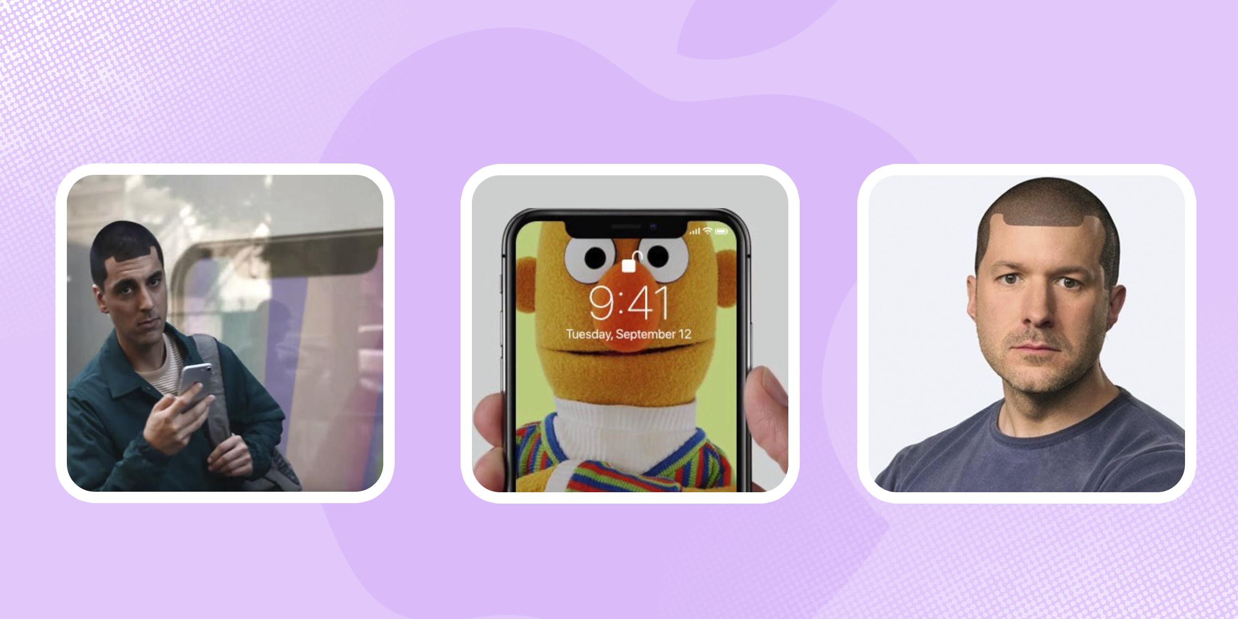 2017 год: «чёлка-монобровь» iPhone X Мемы про «чёлку» iPhone X