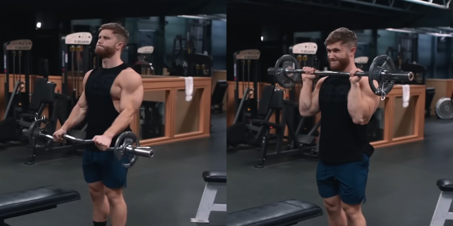 Упражнения на предплечья: сгибания с EZ-грифом