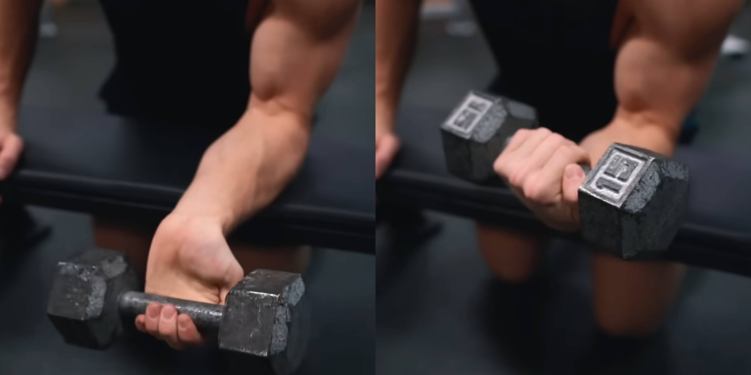 Упражнения на предплечья с гантелями: сгибания запястий с гантелью