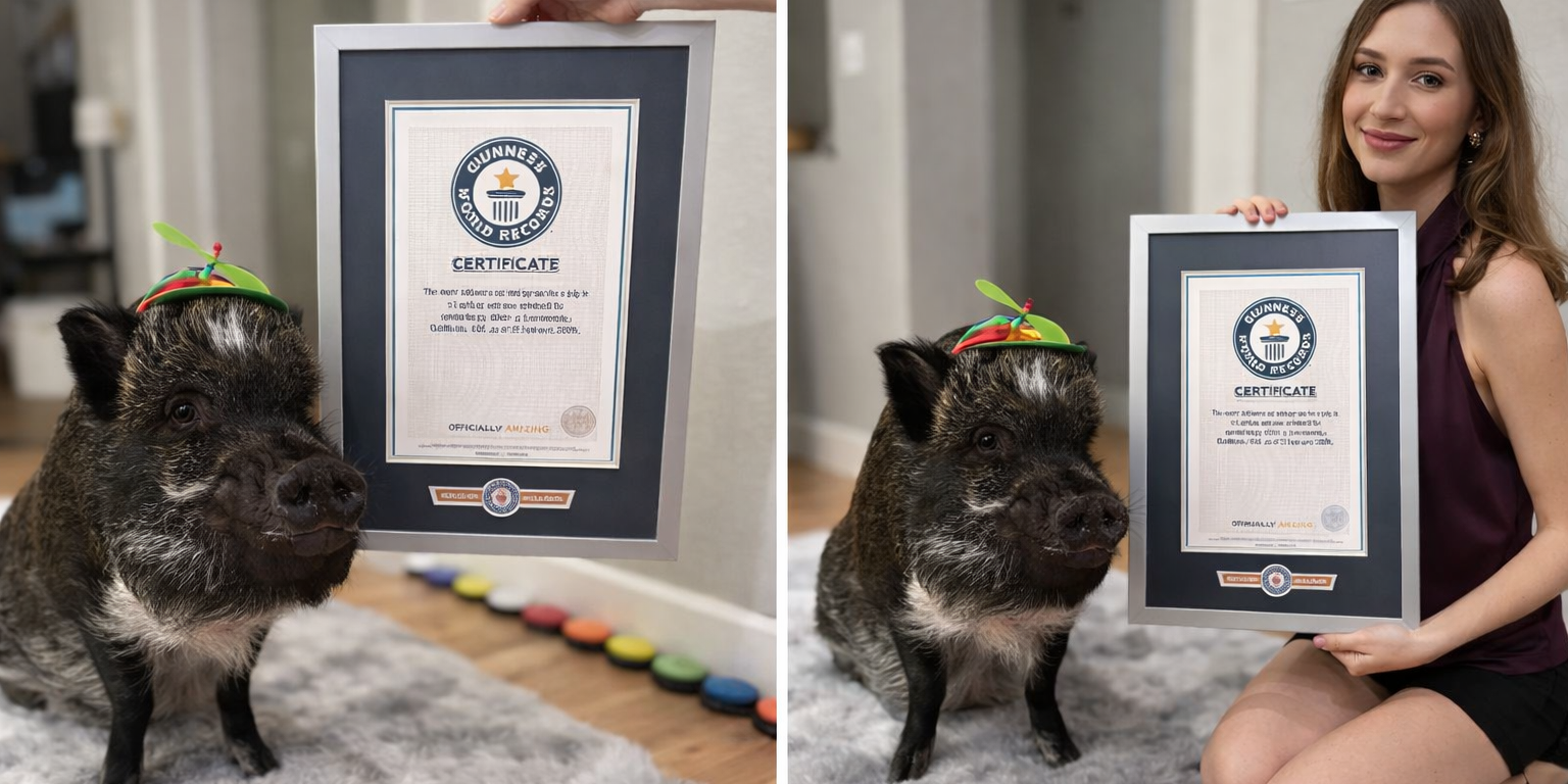 «Разговаривающий» поросёнок Мерлин установил рекорд по количеству подписчиков в соцсетях