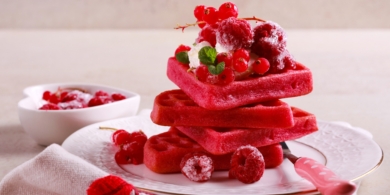 Шикарные вафли «Красный бархат» с сырным кремом