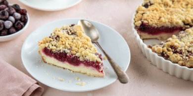 Королевская ватрушка с замороженными ягодами