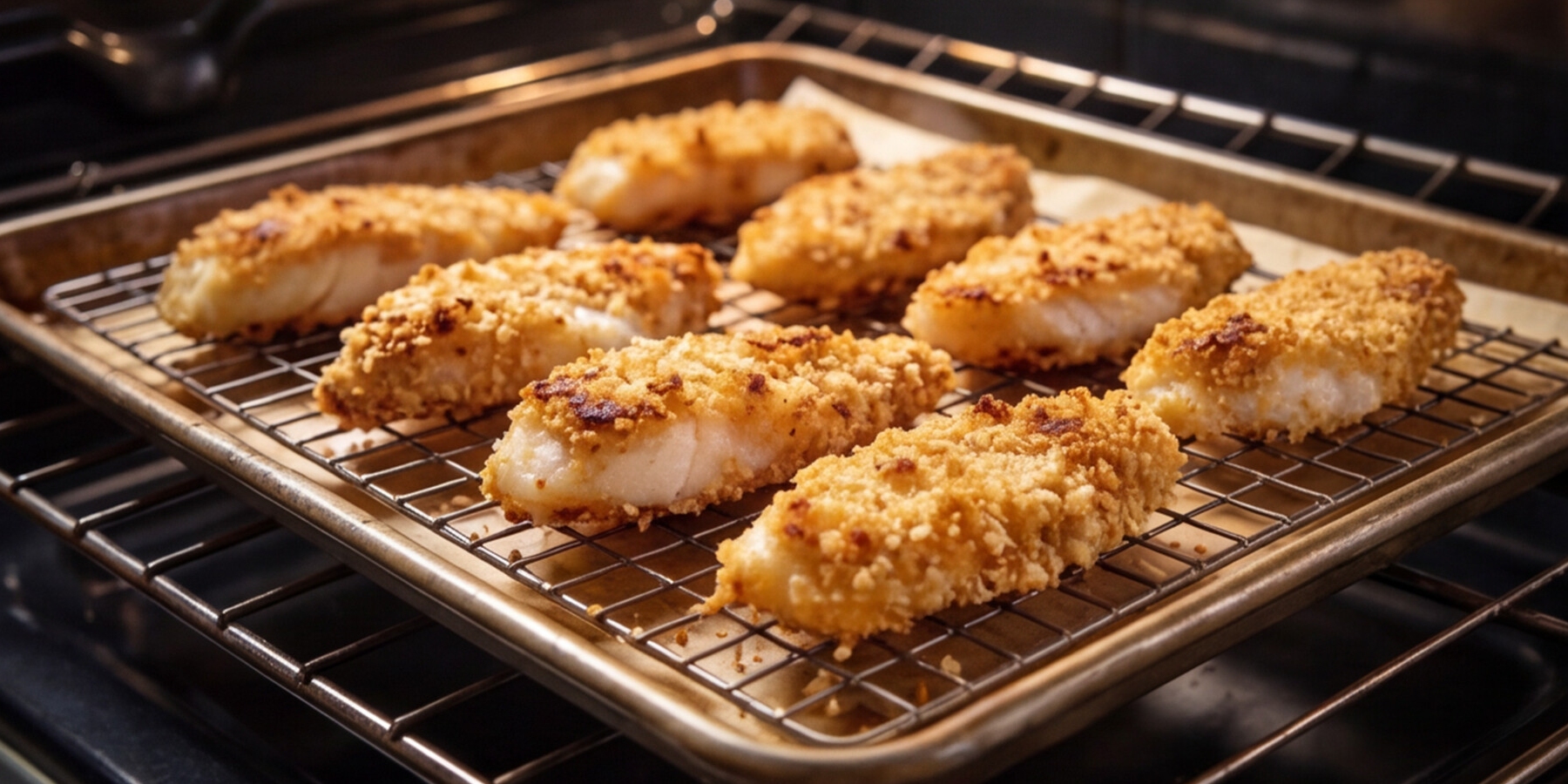 Аппетитная треска в сухарях панко в духовке: рецепт