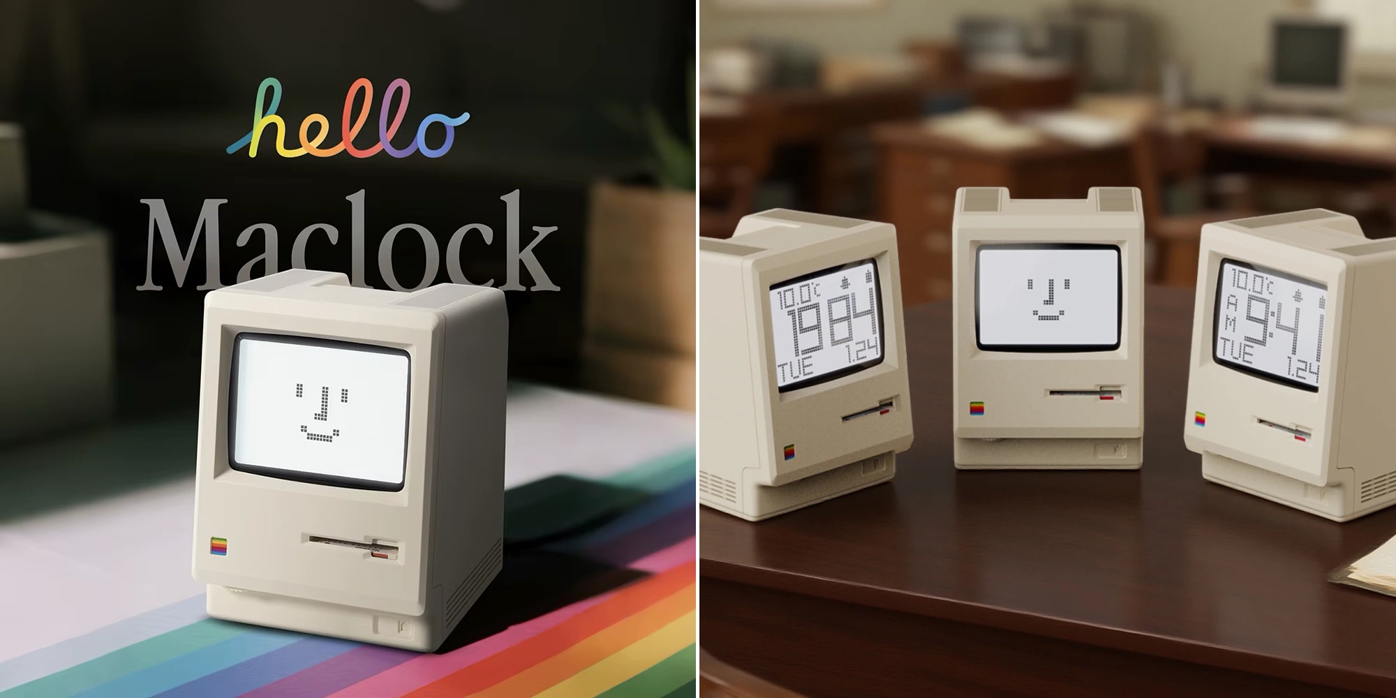 Гаджеты для рабочего стола: Ретрочасы Maclook 