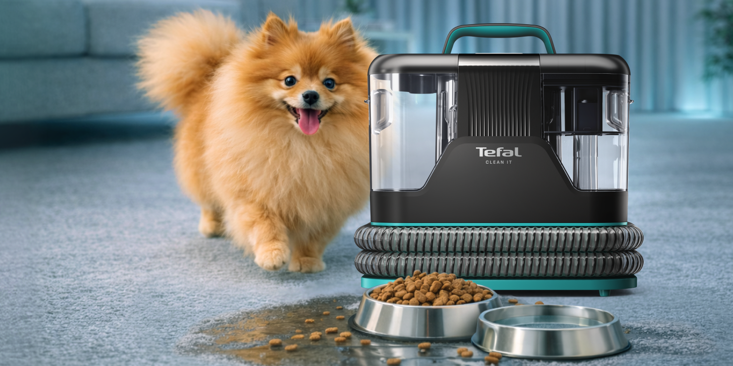 Заменять воду не придётся даже во время долгой уборки с моющим пылесосом Tefal Clean It IZ5020F0