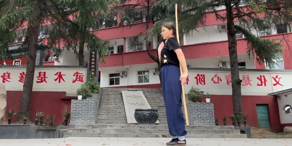 Тренировка в школе Шаолиня