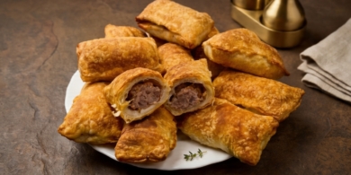 Быстрые и сочные пирожки с мясом в аэрогриле