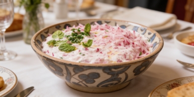 Быстрый соус дзадзики с редиской для рыбы, курицы и бутербродов
