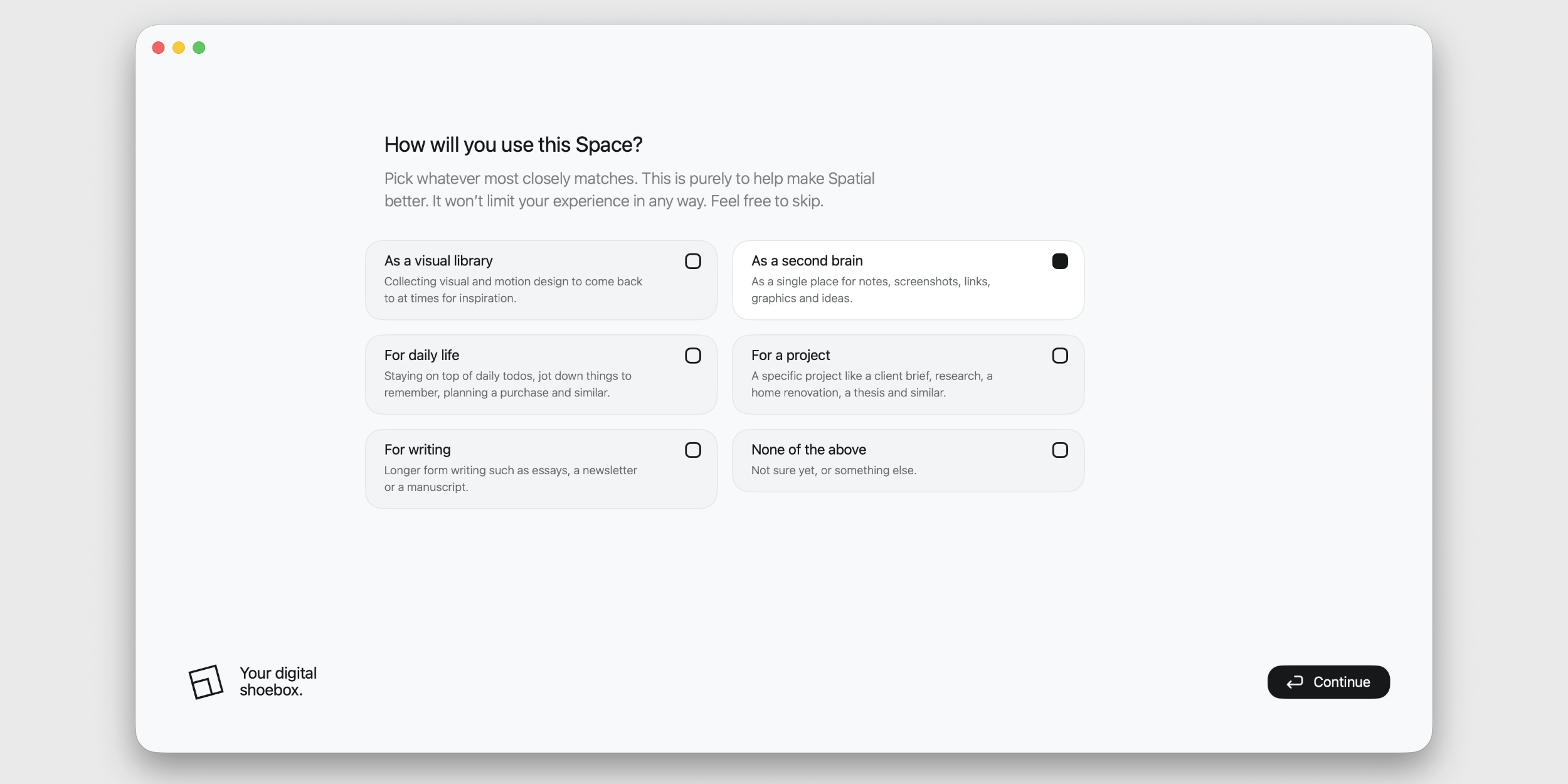 Настройка приложения Spatial.
