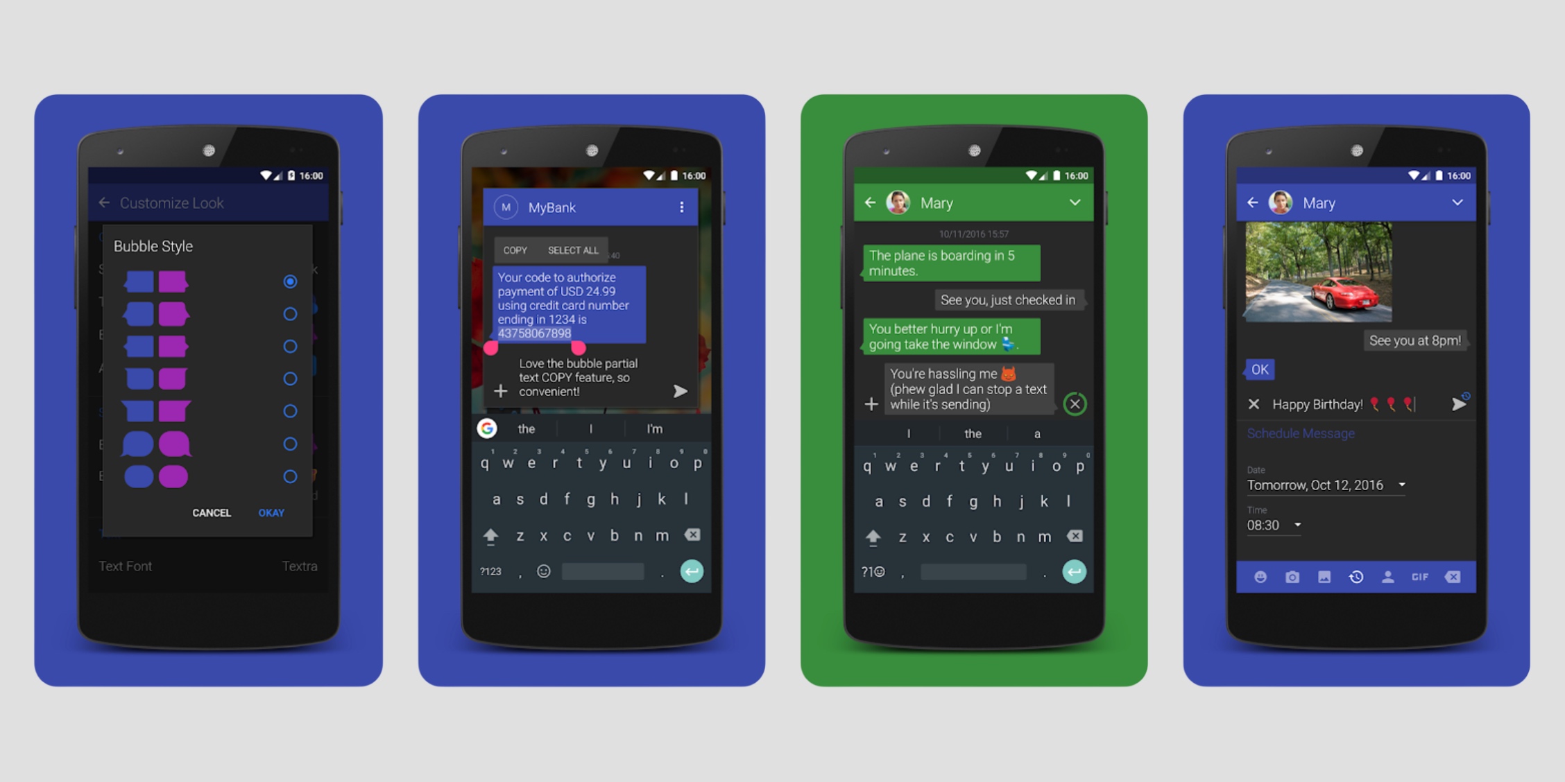 Текстовый мессенджер Textra SMS