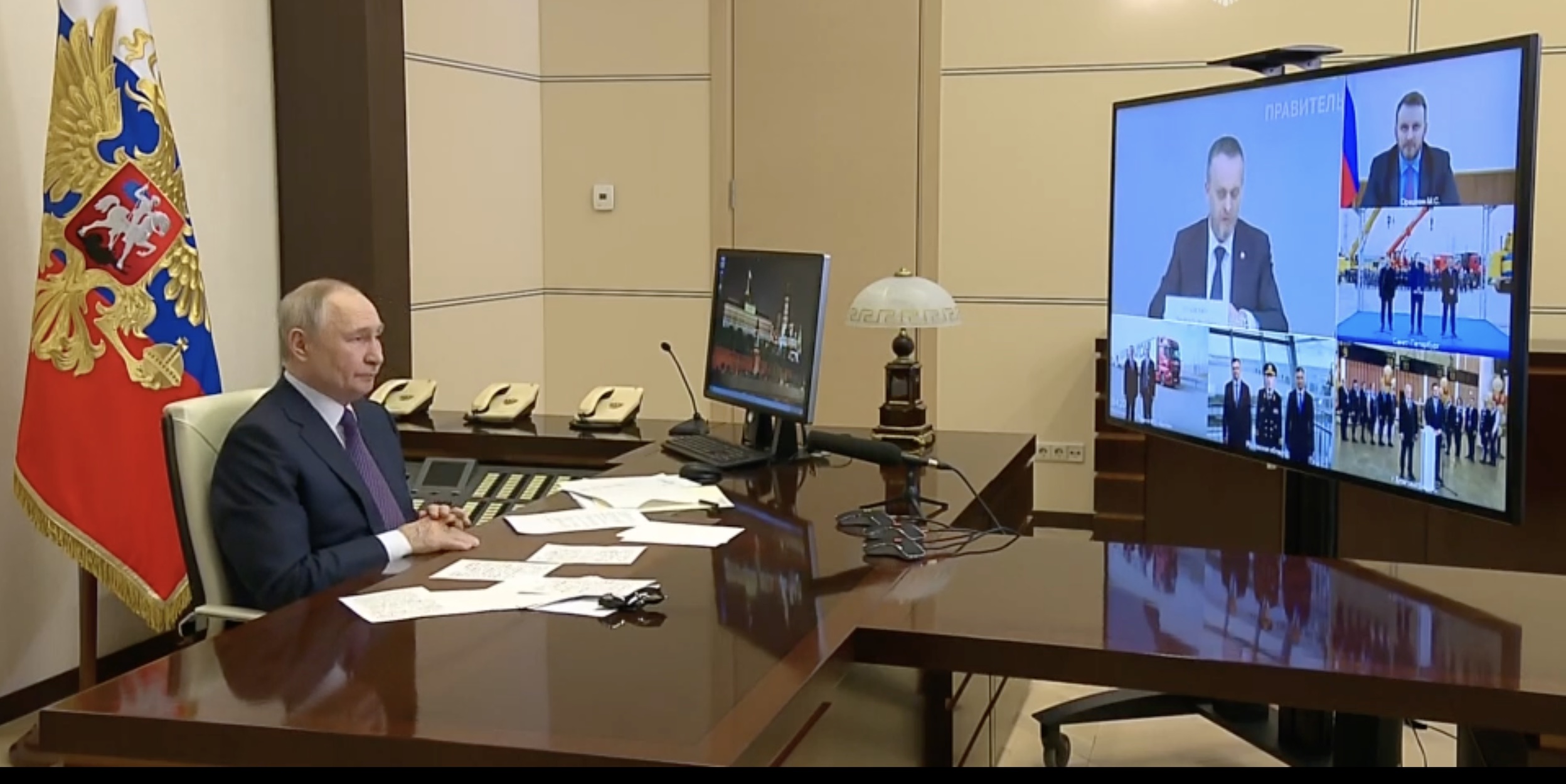 Президент России принял участие в церемонии открытия 4 крупных объектов транспортной инфраструктуры