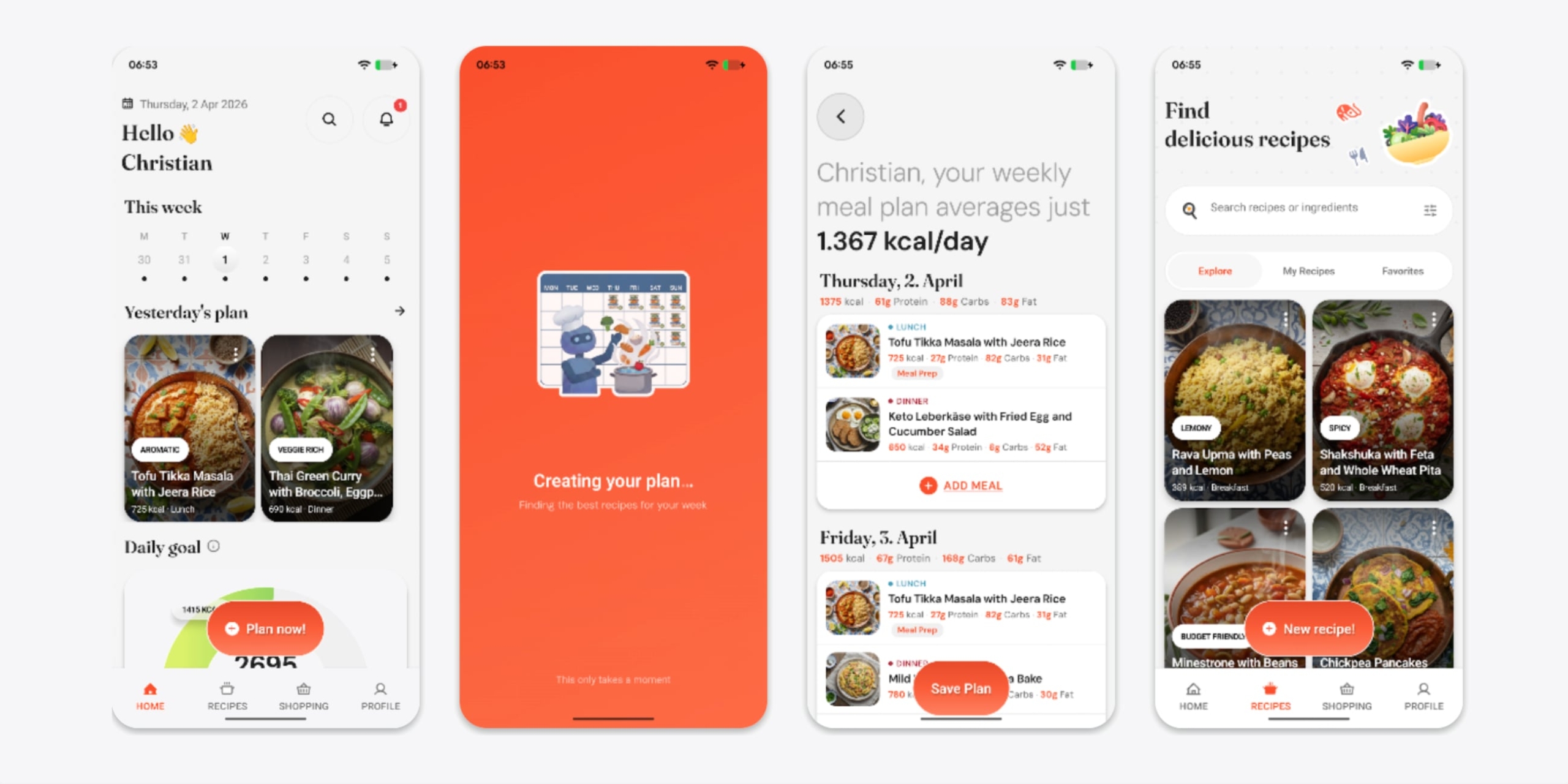 PlannyMeals Приложение PlannyMeals