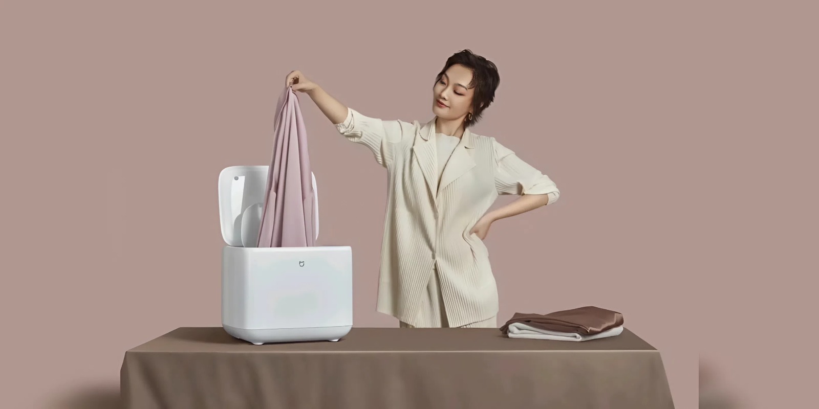 Xiaomi показала крохотную стирально-сушильную машину Mijia Mini с двумя барабанами