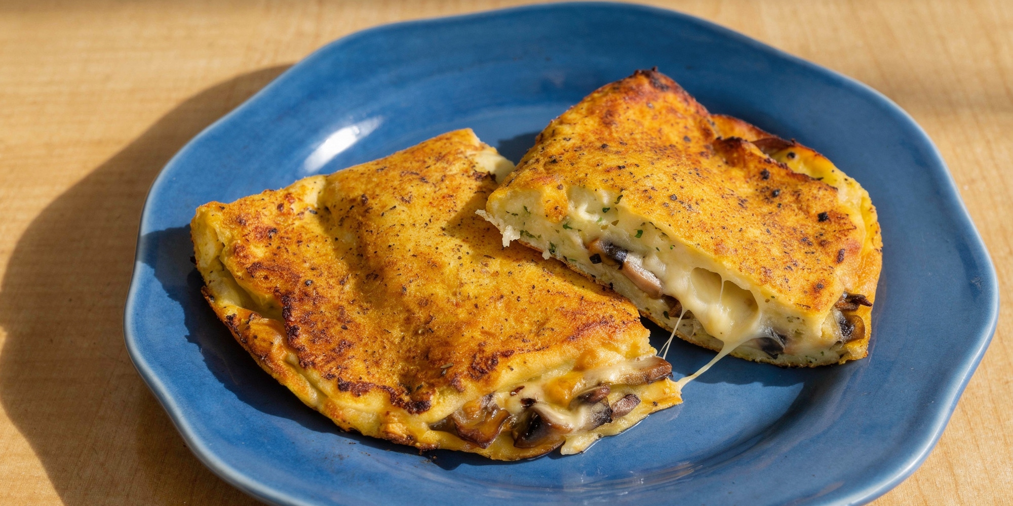 Простые картофельные зразы с сыром и грибами в листах для жарки