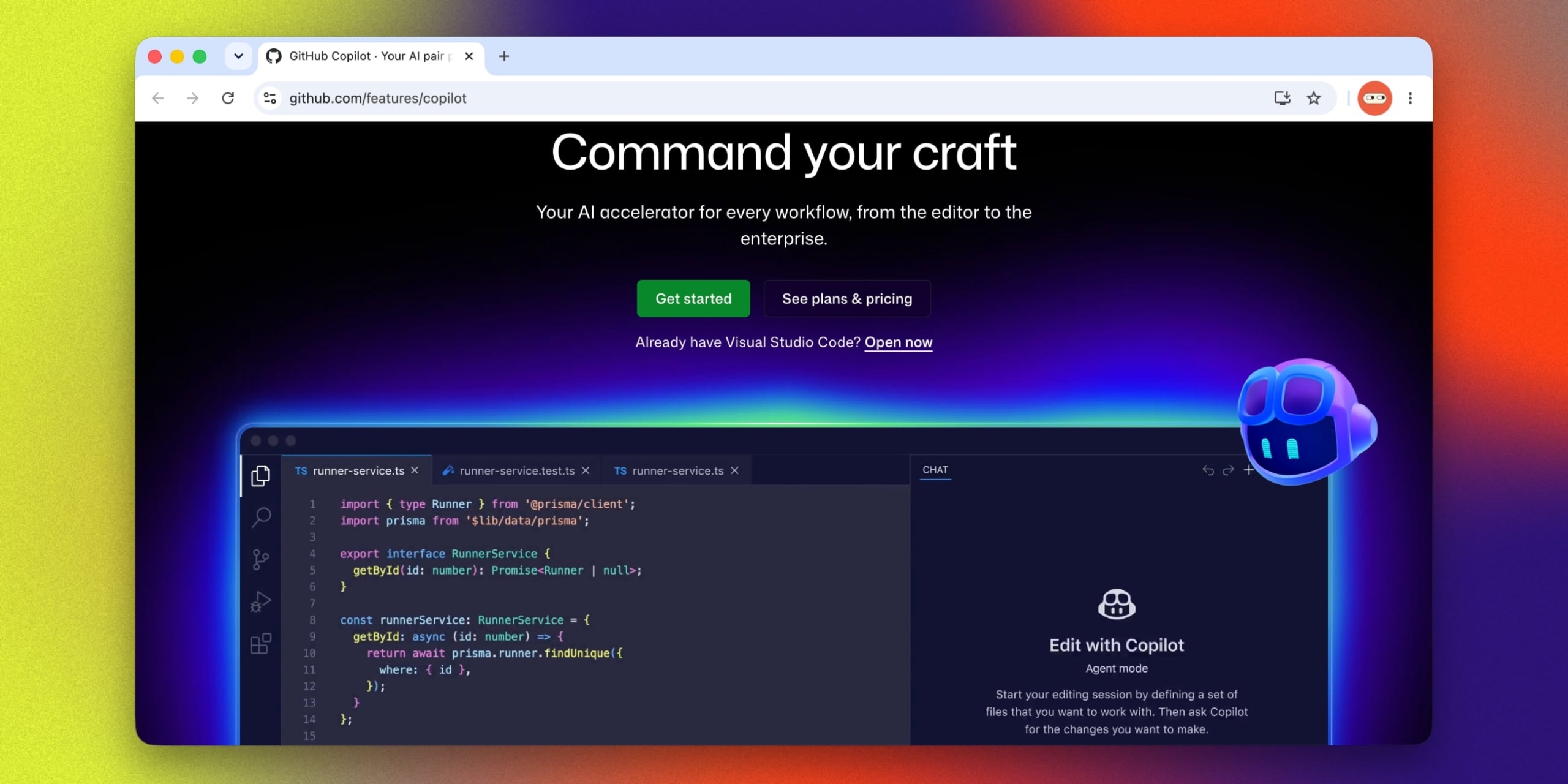 GitHub Copilot Нейросети для вайбкодинга: GitHub Copilot