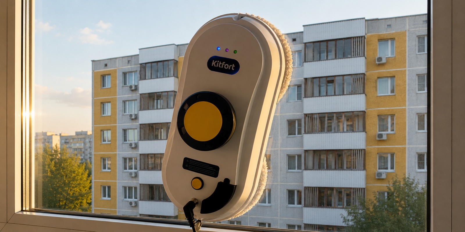 Робот — мойщик окон с распылителем от Kitfort отдают со скидкой 46%