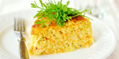Простая овощная запеканка с кабачками и сыром