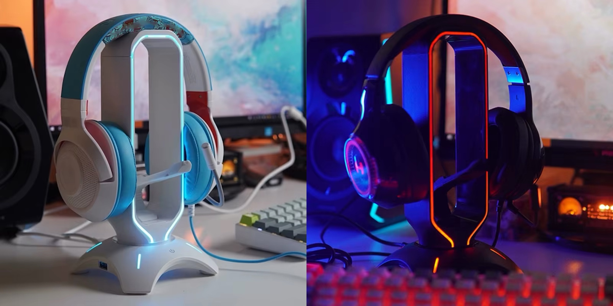 Гаджеты для рабочего стола: подставка для наушников с RGB-подсветкой