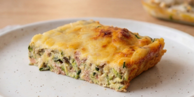 Рецепт белковой запеканки с тунцом и кабачками