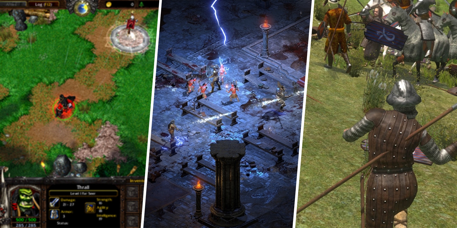 Старые видеоигры: Warcraft III, Diablo II, Mount & Blade: Warband