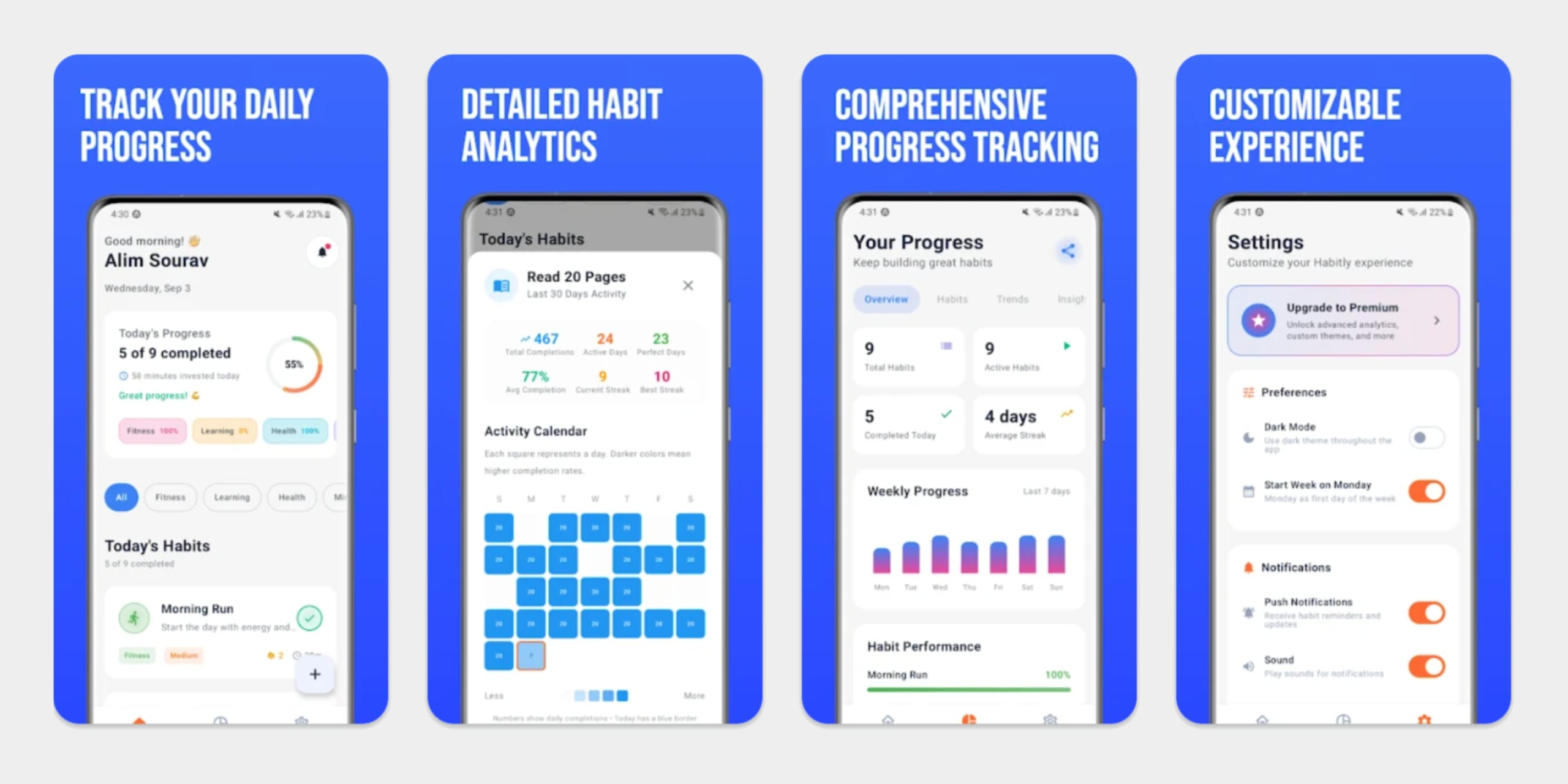 Приложение Habit Tracker & Daily Planner