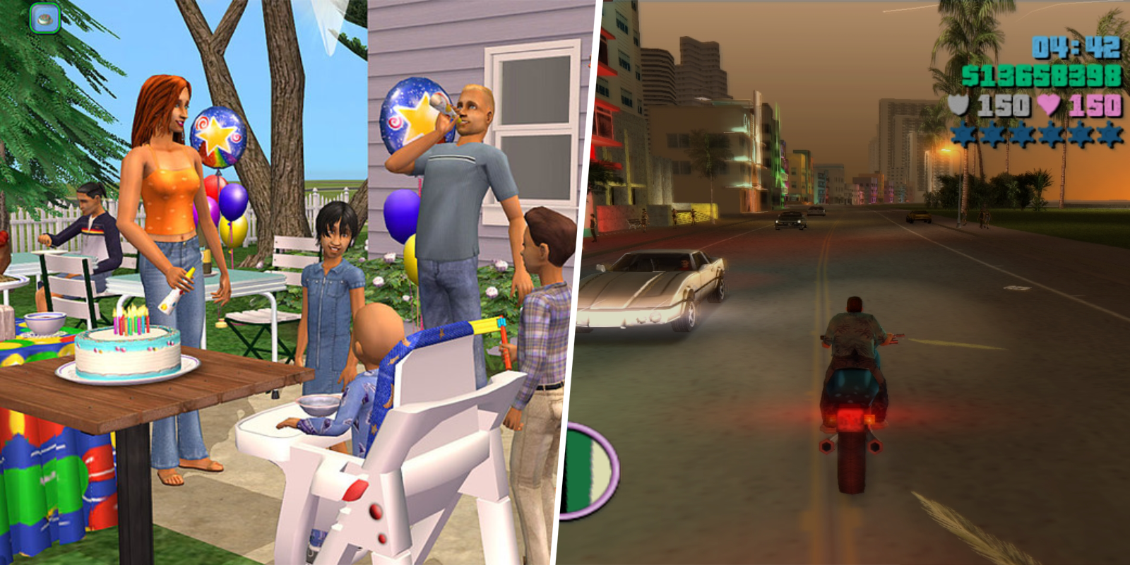The Sims 2, Grand Theft Auto: Vice City