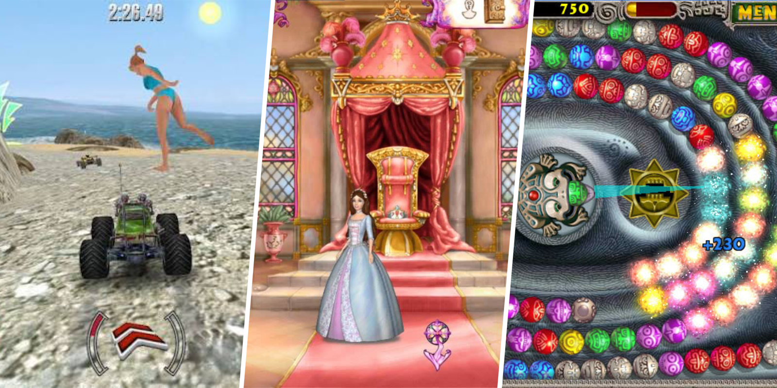 RC Cars, Motocross Madness, Purble Place, Zuma
