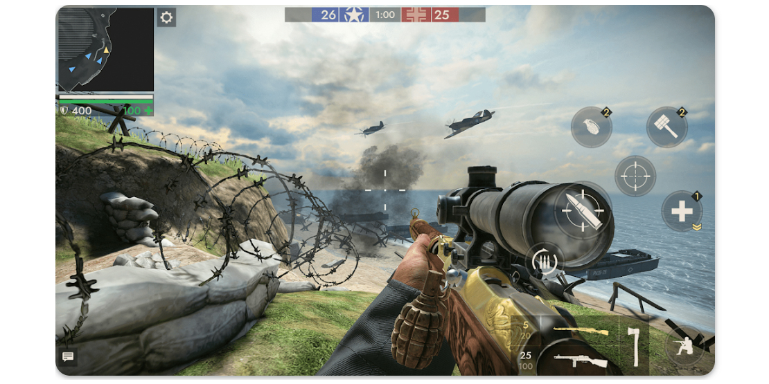 World War Heroes Кадр из онлайн-игры на телефон World War Heroes