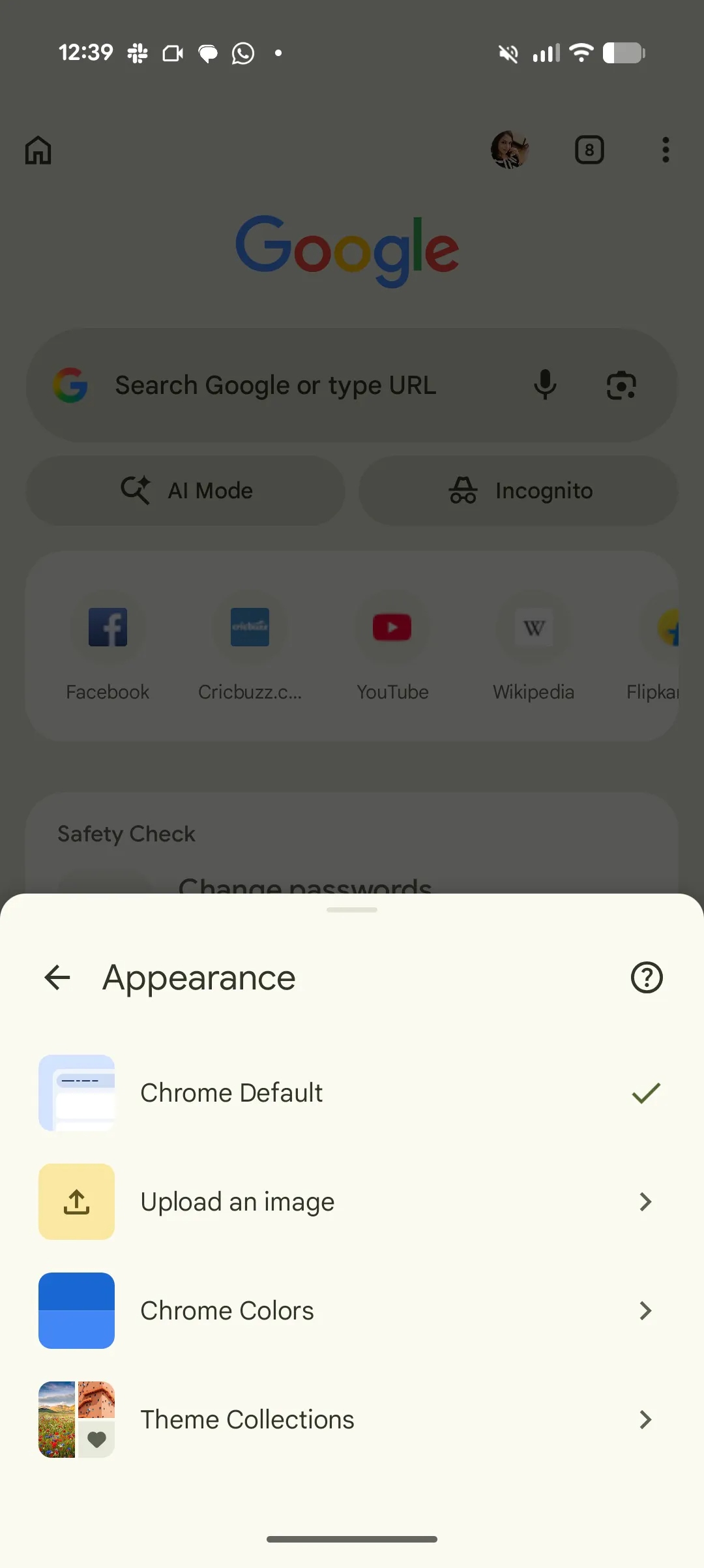 В Chrome для Android появилась персонализация главного экрана