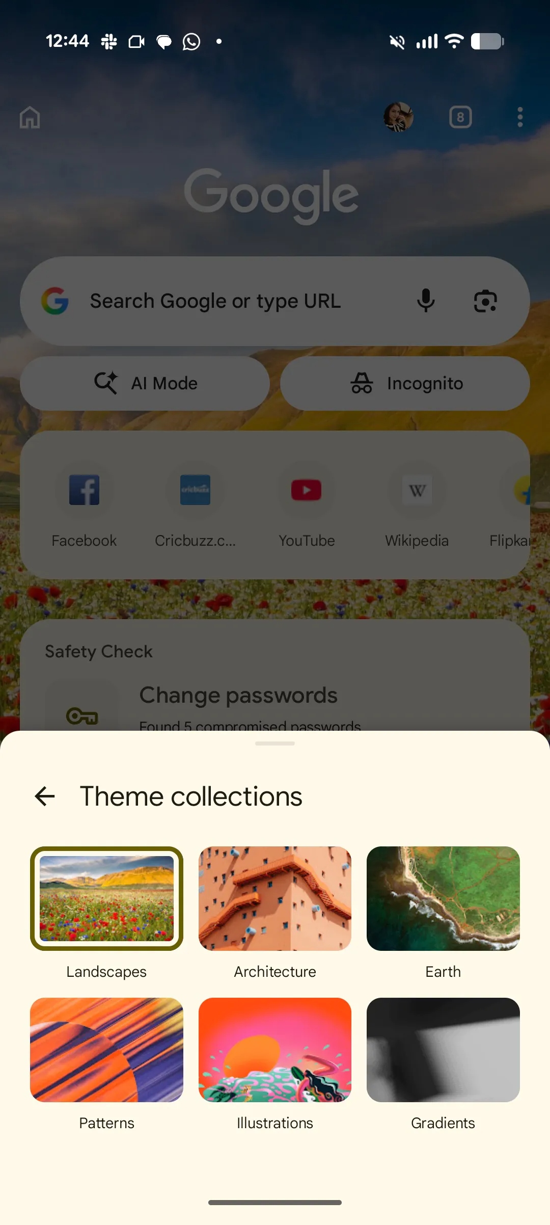 В Chrome для Android появилась персонализация главного экрана