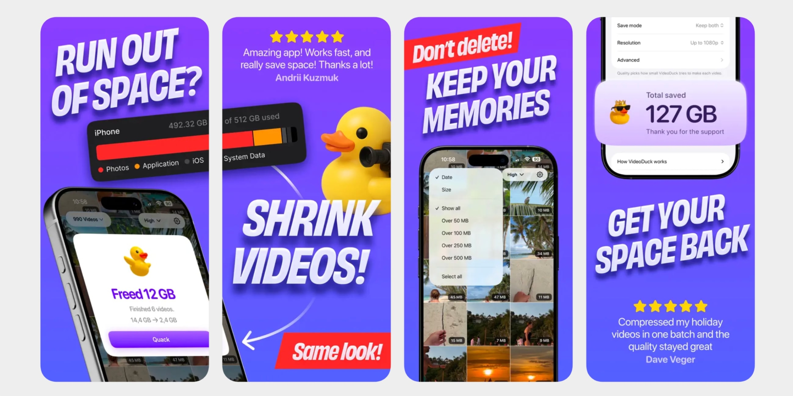 Приложение VideoDuck для iOS