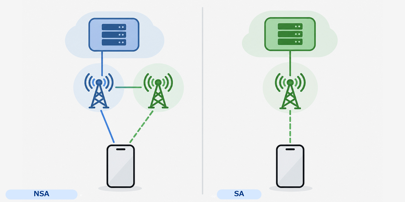 Типы 5G: сравнение NSA и SA
