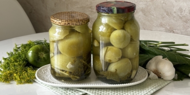 Маринованные зелёные помидоры как в СССР: фоторецепт по ГОСТу