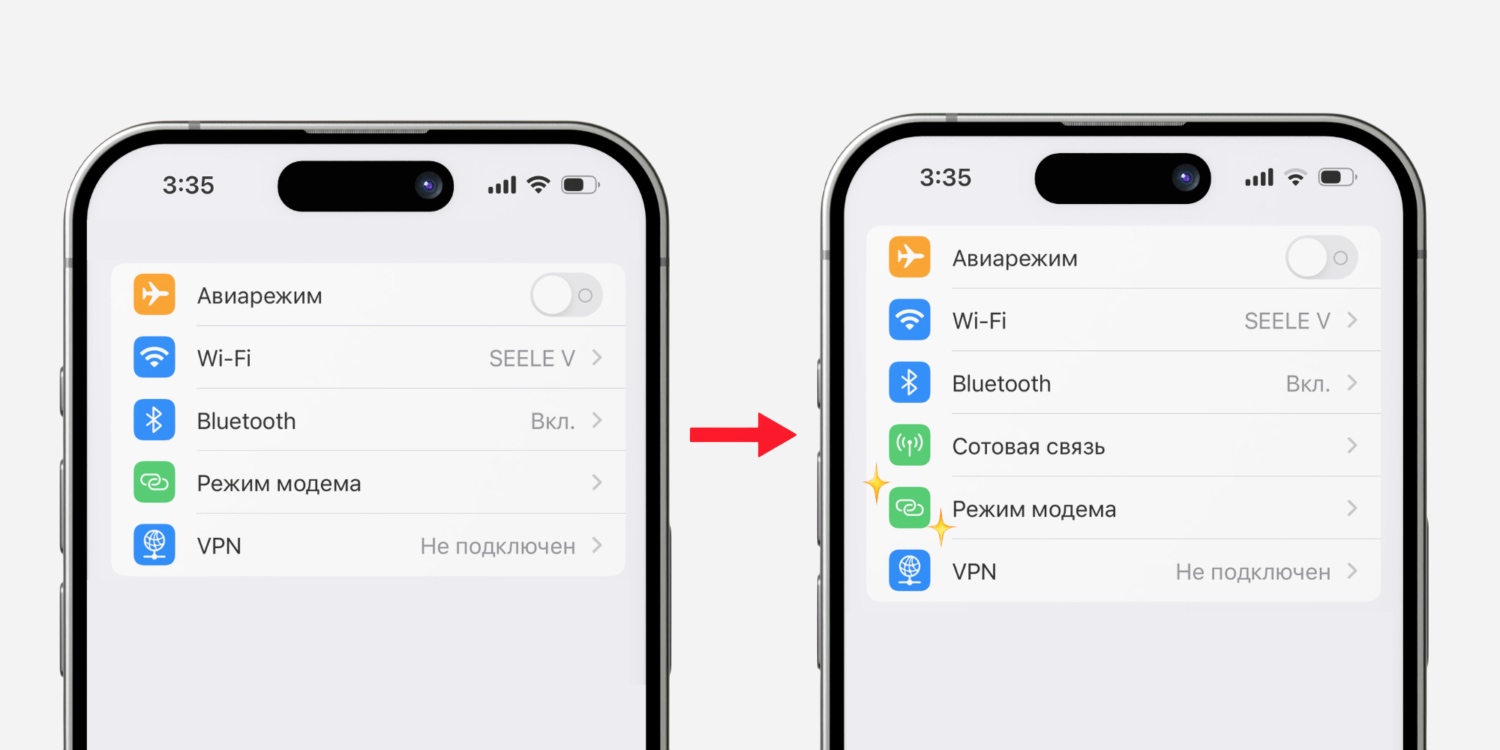 Как включить режим модема на iPhone Какие ограничения у iPhone в России: VoLTE и режим модема