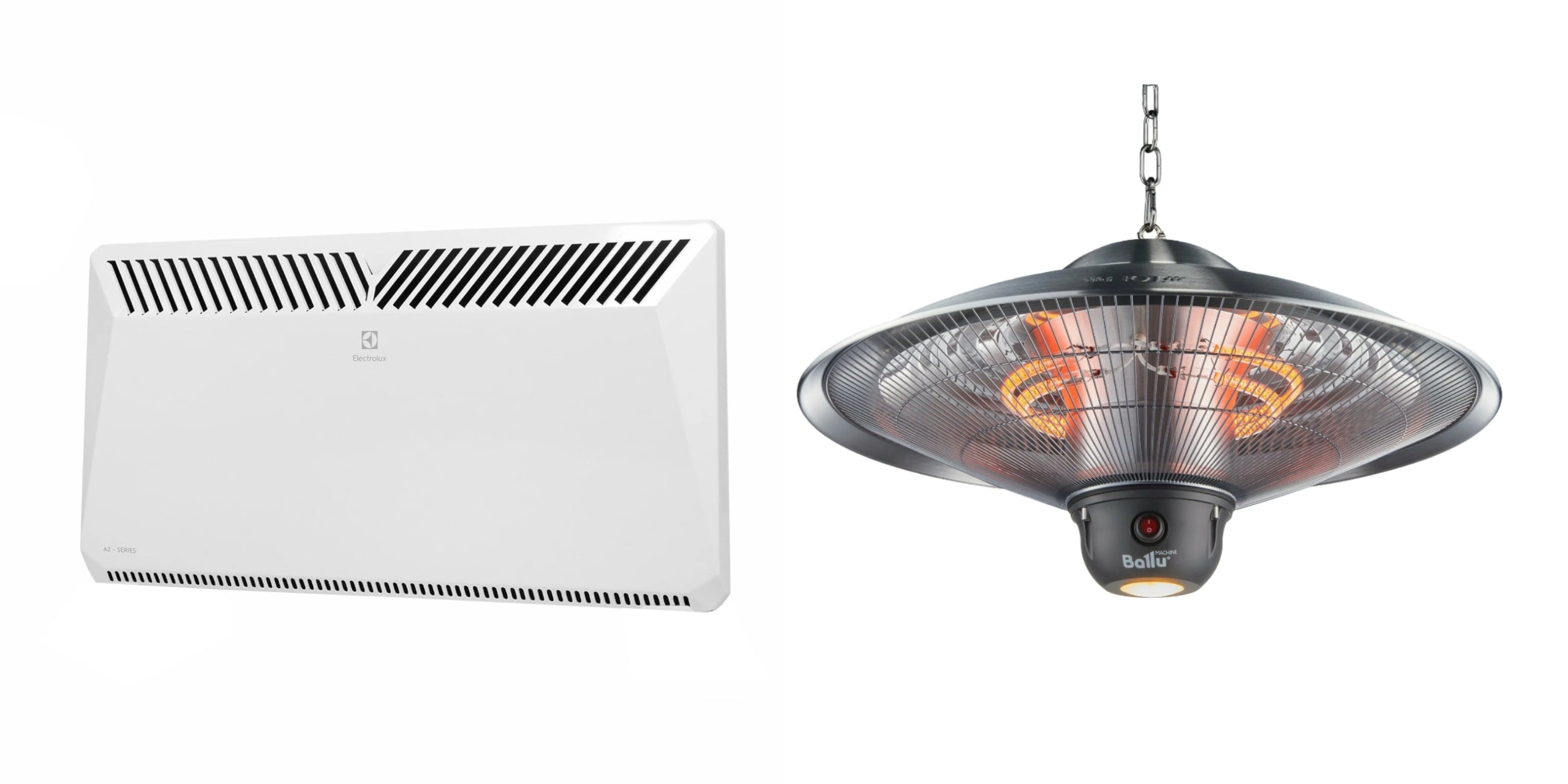 Настенный конвектор Electrolux ECH/A2-2500 M и подвесной инфракрасный обогреватель Ballu BIH-LL-2.1-S Как выбрать обогреватель: настенный конвектор Electrolux ECH/A2-2500 M и подвесной инфракрасный обогреватель Ballu BIH-LL-2.1-S