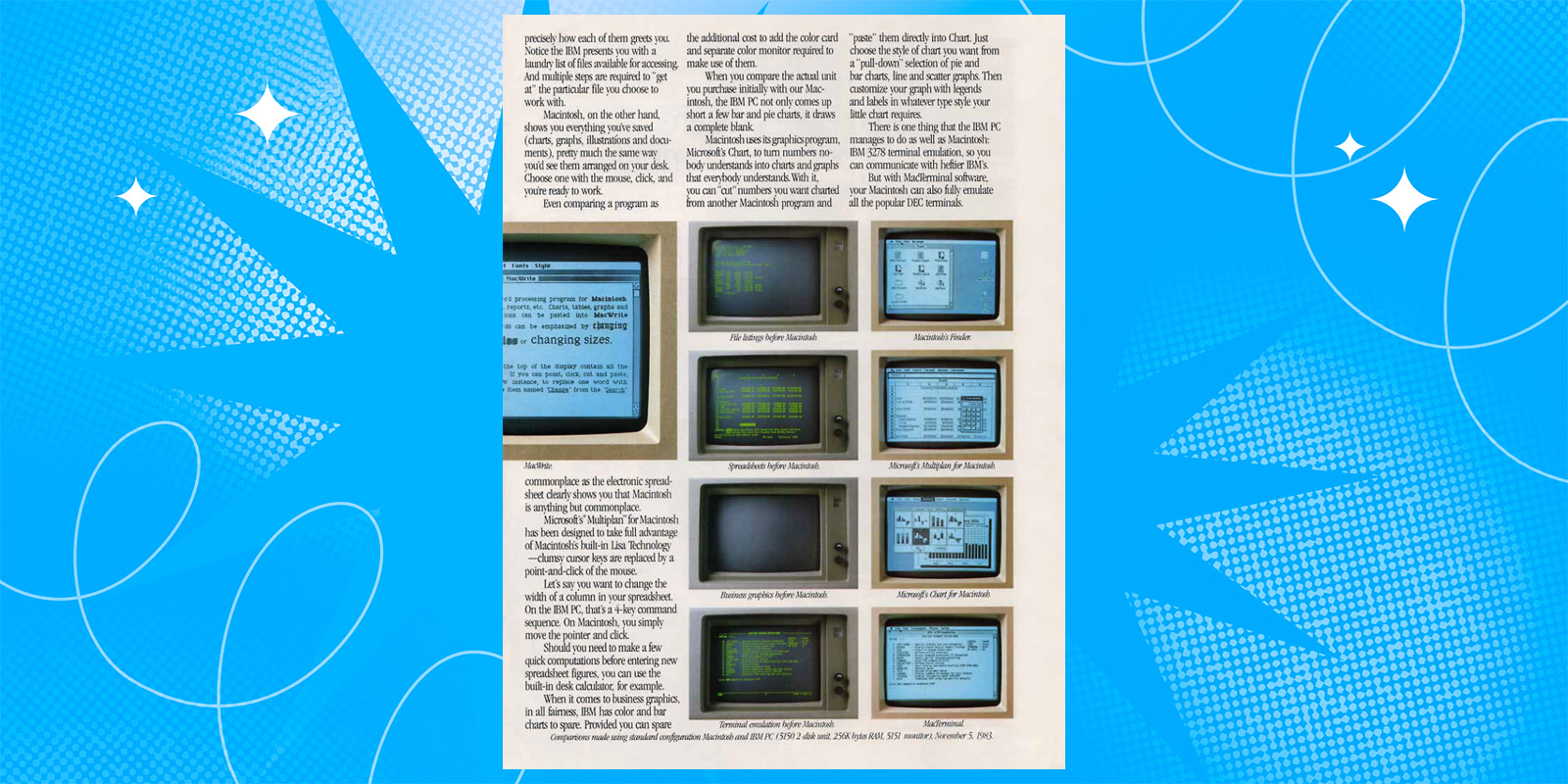 Реклама Macintosh в 1983 году