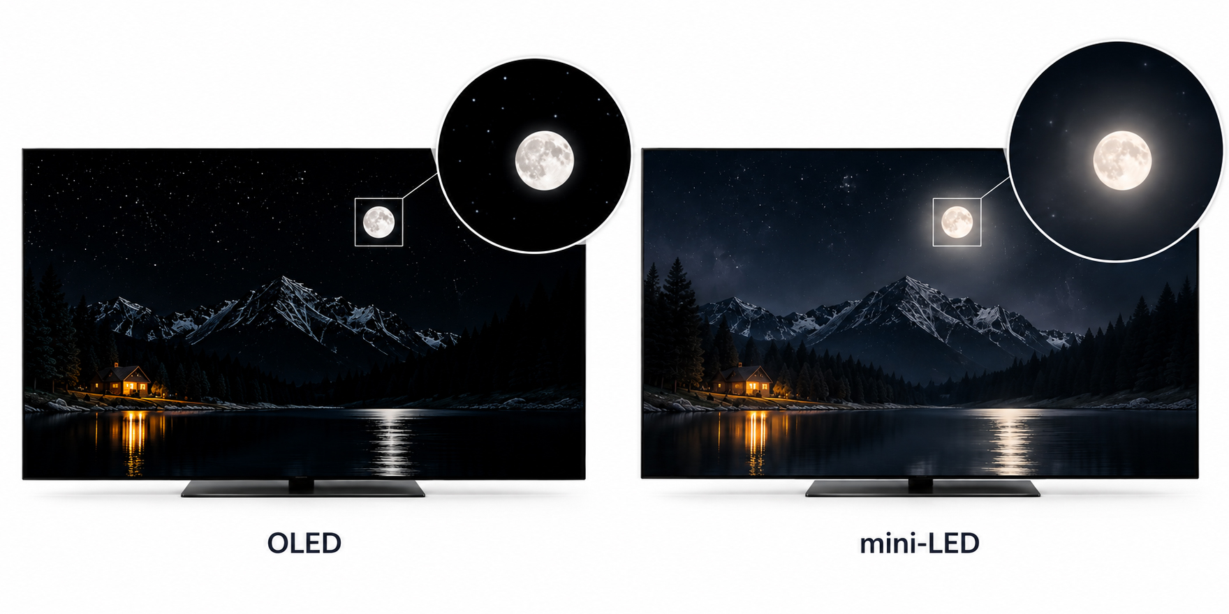 Что лучше OLED или mini-LED: сравнение тёмных сцен