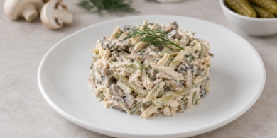 Вкусный и простой белковый салат «Башкирская красавица»